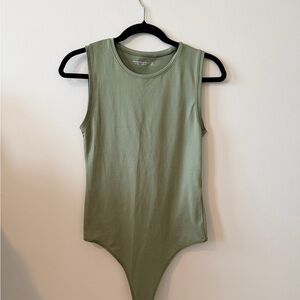 Abercrombie & Fitch Sage Green Soft AF Sleeveless Bodysuit